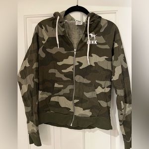Victoria’s Secret PINK camo zip up hoodie